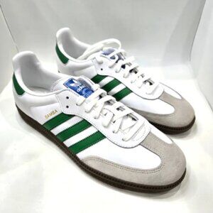 Adidas Originals Mens Size 12 US Samba OG White Green Casual Shoes IG1024.